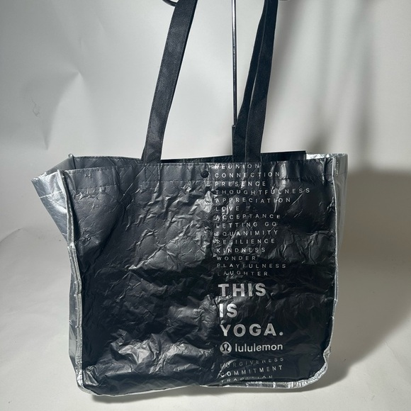 Lululemon Athletica Black and Silver Modern Tote - Picture 1 of 4